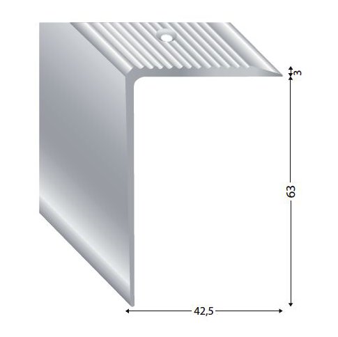 Profil schodowy aluminiowy wiercony 3103S