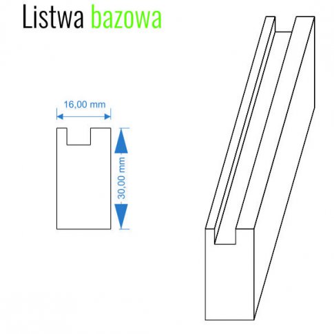 Listwa bazowa do boazerii