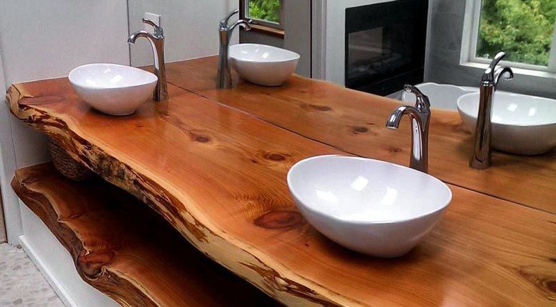 Blat drewniany do łazienki - Rodzaje blatów łazienkowych drewnianych
